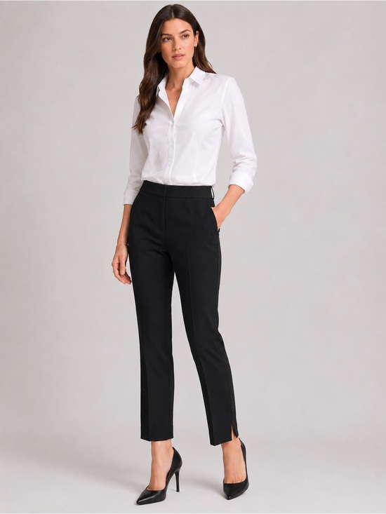 Zara Pants - Classic Black Straight-Leg Women's Pants